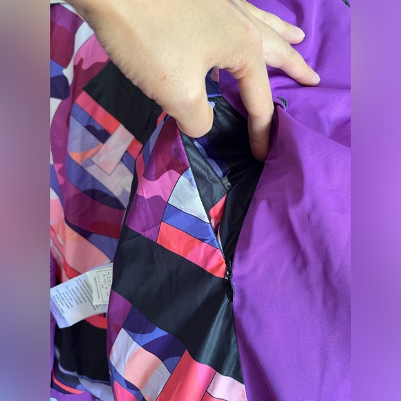 ❗️Clearance❗️Emilio Pucci Purple Real Fox Fur Down Jacket Women 3/4 Sleeves - Picture 14 of 17